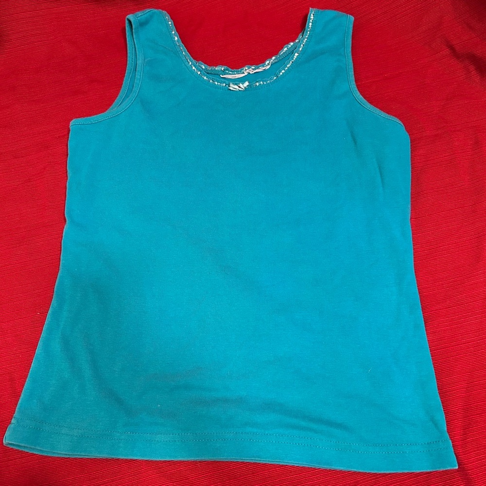Teal tanktop with bow